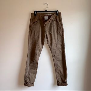 Off Center Button Up Boyfriend Jeans